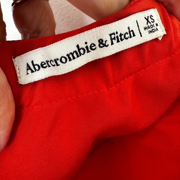 Abercrombie & Fitch Satin Halter Slip Dress in Orange - Picture 11 of 12